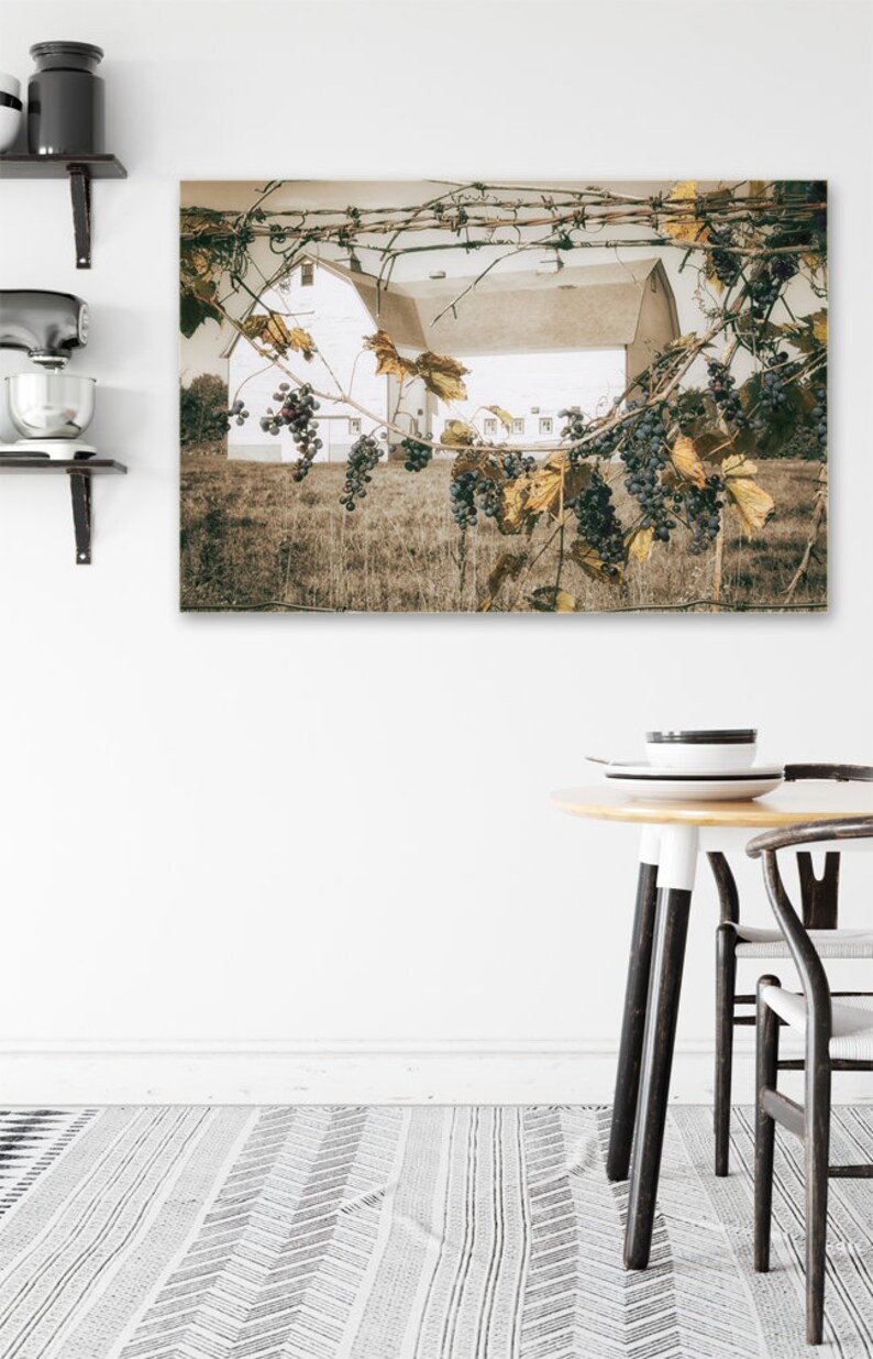 French Country Kitchen Decor Wall Art White Barn with Etsy