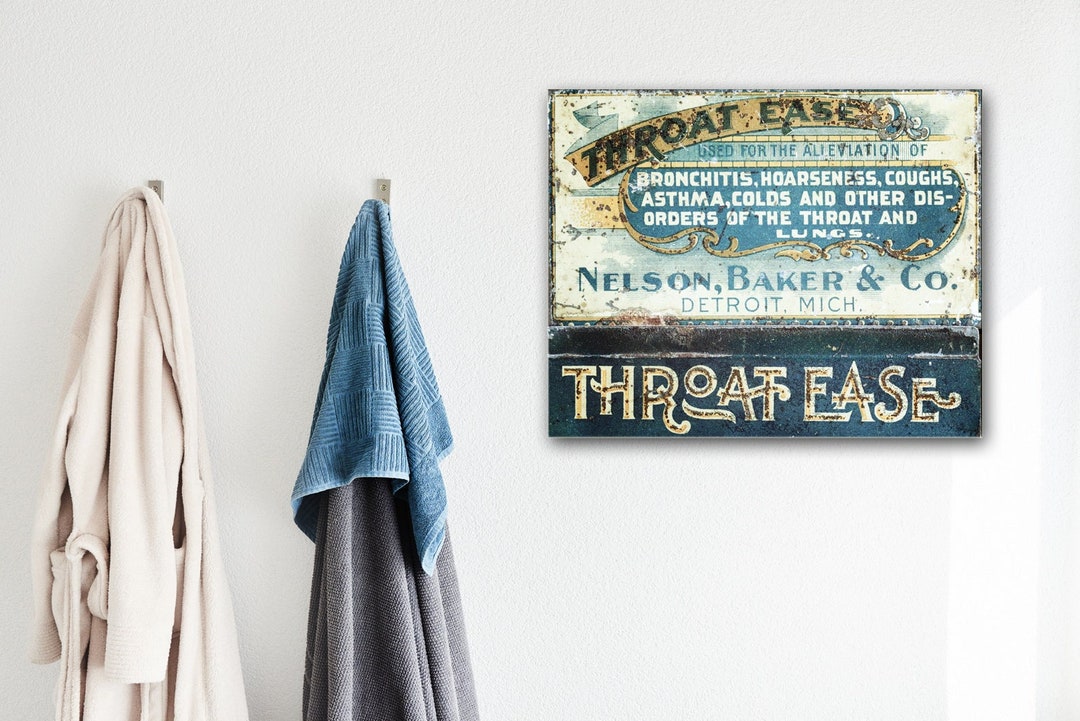 Rustic Turquoise Bathroom Wall Art Decor Antique Detroit Etsy