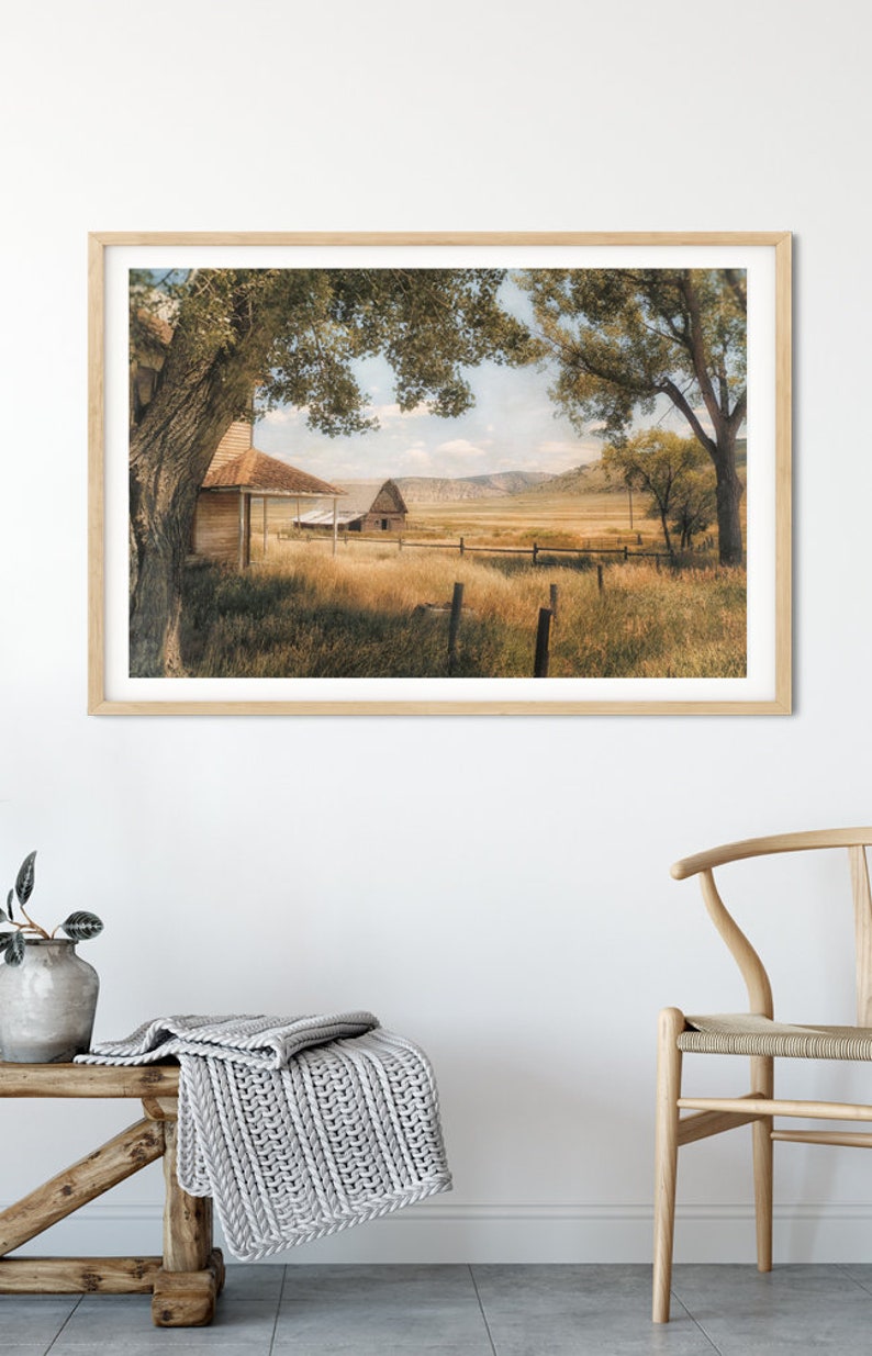 Country Wall Art Decor Farm House Picture Barn Landscape - Etsy