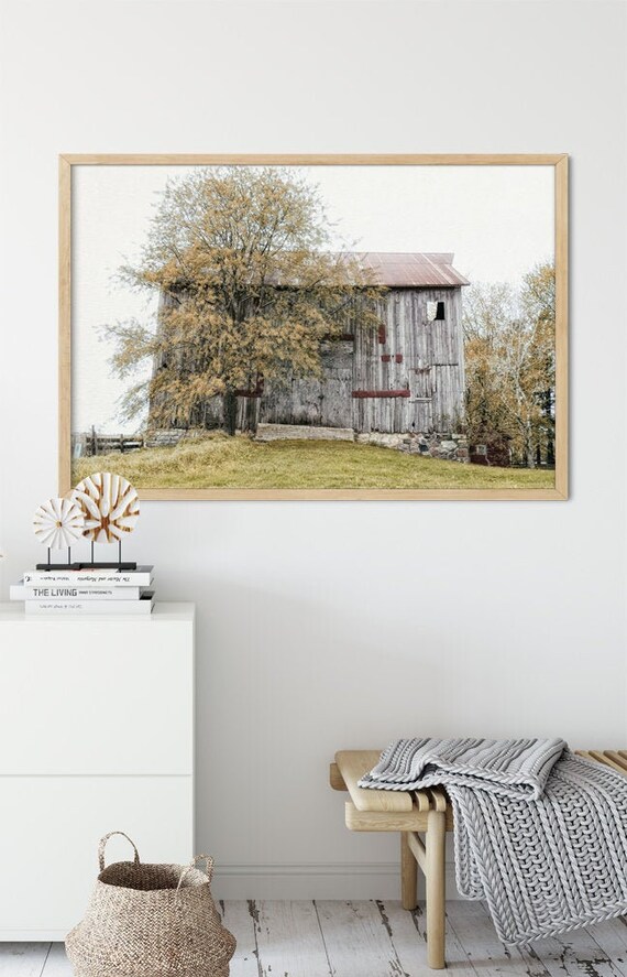 Modern Farmhouse Wall Art Decor Rustic Country Barn | Etsy