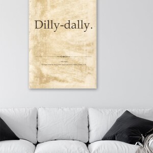 Literary Wall Art Rustic Word Definition, Whimsical Guestroom Decor, Gift for Book Lovers, Prints & Canvas Canvas Wrap