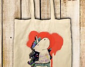 Cloth bag quot Unicorns not dead quot nature
