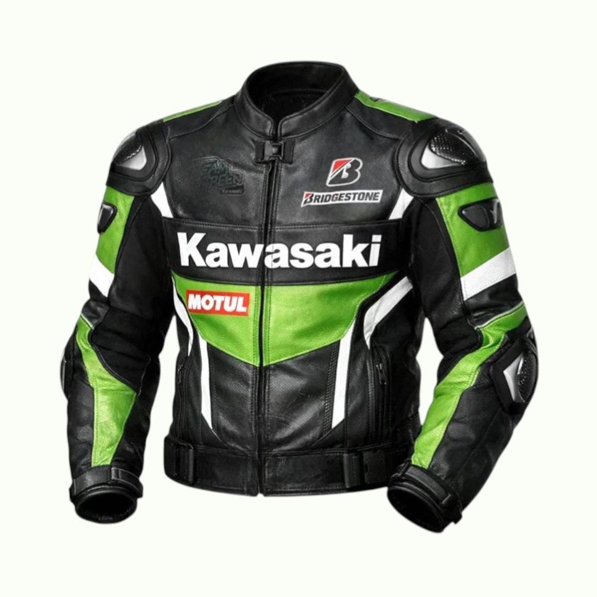 Kawasaki green leather jacket - Etsy 日本