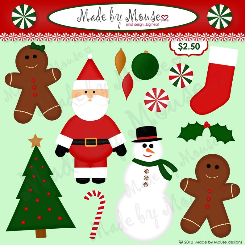Christmas Clipart INSTANT DOWNLOAD | Etsy
