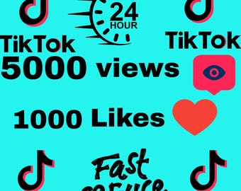 TikTok再生回数5000回、いいね数1000件 | 動画のいいね数と再生回数を高速増加 | ソーシャルメディアデジタルサービス