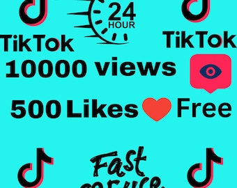 TikTok再生回数10,000回といいね500件ボーナス | 動画のいいねと再生回数を高速増加 | ソーシャルメディアデジタルサービス