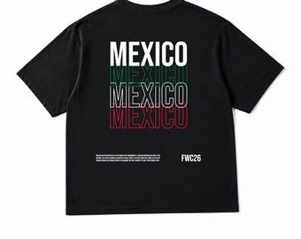 Mexico Oversized T-Shirt - Football Graphic Tee, Streetwear Boxy Shirt, Unisex FWC26 Apparel