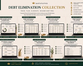 Debt Elimination Collection: Snowball, Avalanche, Payoff Planner (Digital Download)