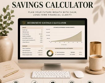 Retirement Savings Calculator Excel Template | Google Sheets Retirement Planner