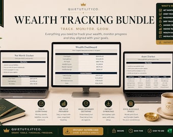 Net Worth Tracker Bundle: Financial Planning, Wealth Management (Digital Download)