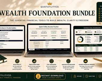Wealth Foundation Bundle: Excel, Google Sheets Financial Planners (Digital Download)