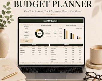 Monthly Budget Planner Excel Spreadsheet Budget Tracker Finance Template