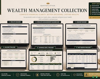 Wealth Management Collection Wealth Planner Net Worth Tracker Financial Planning Bundle