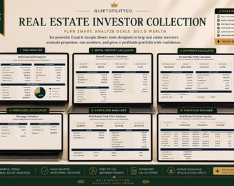 Real Estate Investor Collection Rental Property Cash Flow Portfolio Management Bundle