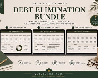 Debt Elimination Bundle: Snowball, Avalanche Trackers (Digital Download)