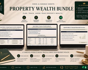 Property Wealth Bundle: Real Estate Portfolio & Financial Planning System (Digital Download)