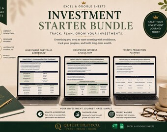 Investment Portfolio Tracker: Wealth Builder, Dividend Tracker (Excel & Google Sheets)