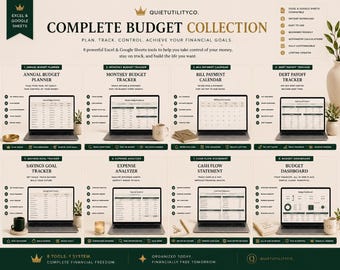 Complete Budget Collection Budget Planner Expense Tracker Money Management Bundle