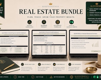 Real Estate Investor Bundle Rental Property Tracker Investment Portfolio Bundle