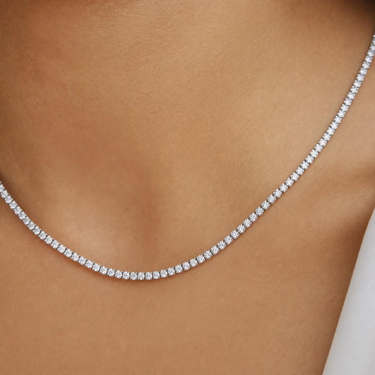 Glitter　テニスチェーン　50cm Glitter Luxury Tennis Necklace 2mm 2mm Tennis Chain Glitterテニス