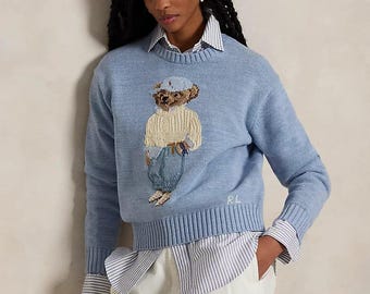 Jersey con estampado animal / Cuello redondo de punto cómodo / Ropa de uso diario