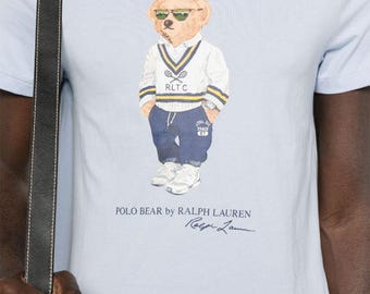 Camiseta con estampado de oso / Camiseta informal con estampado gráfico