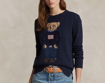 Jersey con estampado animal / Cuello redondo de punto cómodo / Ropa de uso diario