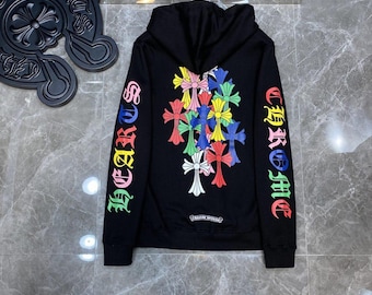 Nowa, unisexowa, klasyczna i wygodna bluza z kapturem Chrome Hearts w stylu streetwear
