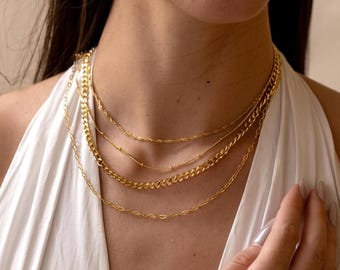 Collar con nombre personalizado, plata de ley chapada en oro de 18 quilates, joyería minimalista personalizada.