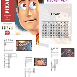 Coloring Tracker Page - Pixar