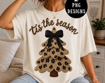 Es la temporada PNG, Árbol de Navidad de punto con estampado de leopardo, Sublimación de hilo sintético, Árbol de Navidad coqueto PNG, Navidad de punto PNG, Árbol de Navidad con estampado de leopardo PNG