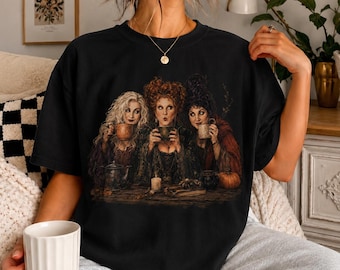 Hocus Pocus Png Sanderson Sisters Coffee Png Salem Witch Halloween 2026 Png Retro Halloween Shirt Design Sublimation Digital Download
