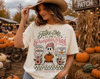 Pumpkin Patch PNG Take Me To The Pumpkin Patch Png Retro Pumpkin Season Png Coquette Fall Sublimation Vintage Autumn Shirt Design