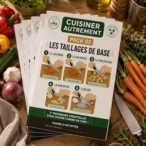 Paquete Cocina Diferente 02-5 Hojas de corte básicas - Apoyo visual inclusivo para la cocina - PDF imprimible y fácil de leer para autismo, dislexia, educación especial y dificultades de aprendizaje.