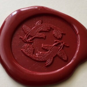 Doppel Koi nishikigoi Fisch Wachssiegel stempel / Heypenman crossover mit BlackMarketIntl /
