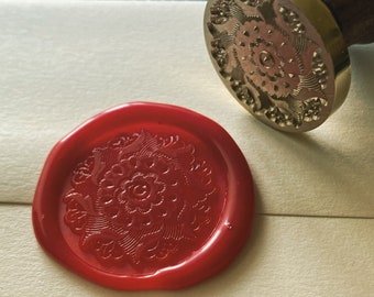 Rosette wax seal stamp | Exclusive design from Heypenman