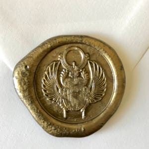 Scarab Wax Seal Stamp: Egyptian Rebirth Symbol