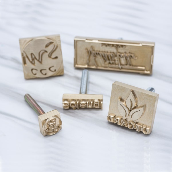 Custom leather stamp - compatible with soldering iron branding iron, custom leather embossing stamp, custom branding irons compatible