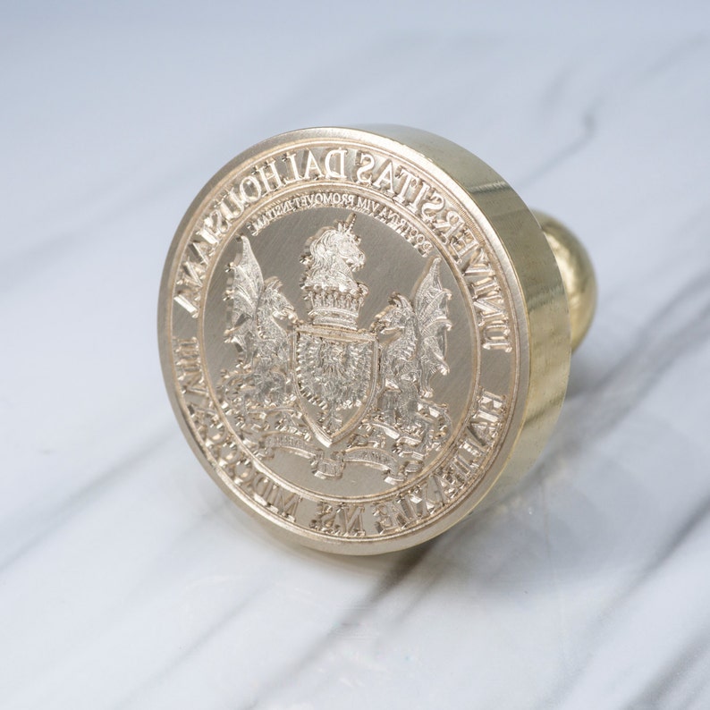 Custom Wax Seal Stamp for Family Crest and Coat of Arms Design