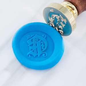 Wax Seal Stamp Set, Gothic Modern Font Letter Initial image 1