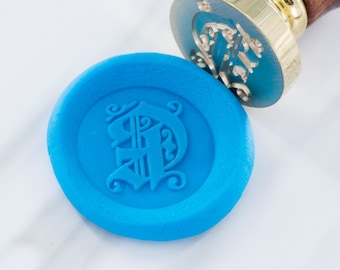 Wax Seal Stamp Set, Gothic Modern Font Letter Initial