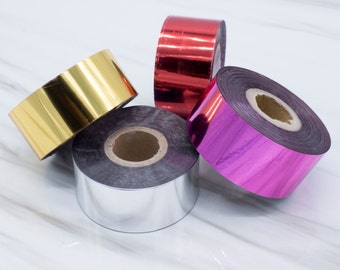 Metallic Hot Stamp Heat Transfer Foil for Paper, Cards, Wood  Gold Silver Pink