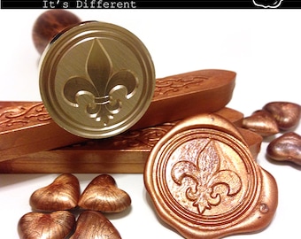 Fleur de lis Wax Seal emblem ornament Wax seal