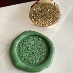 Blumenstrauß Wachs Siegelstempel | Exklusives Design von Heypenman