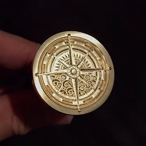 Vintage compass wax seal stamp Exclusive design from Heypenman image 3