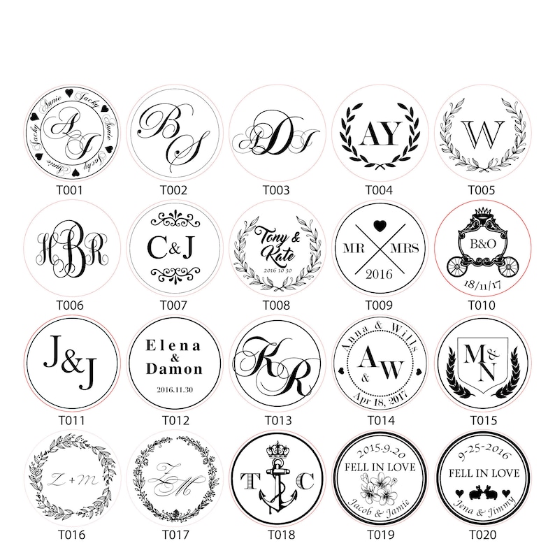 Custom Wax Seal Stamp Kit Set Personalised Logo and Design Etsy