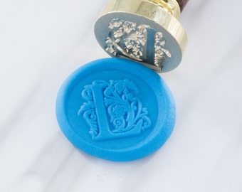 Wax Seal Stamp, Single, Stamp Only, Western Font Initial