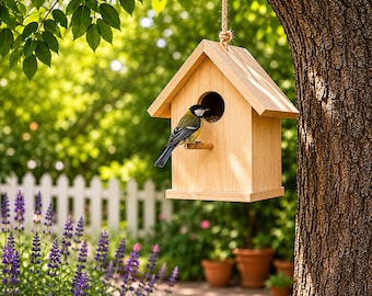DIY Birdhouse Plans One Cedar Fence Picket | Beginner Woodworking PDF | Simple Bird House Plan Instant Download | Kids Project Garden Decor