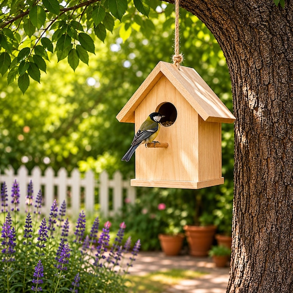 DIY Birdhouse Plans One Cedar Fence Picket | Beginner Woodworking PDF | Simple Bird House Plan Instant Download | Kids Project Garden Decor