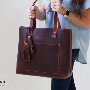 Shopping Bag, Leather Shopping Bag, Handcrafted Shoulder Bag For Women, Personalized Leather Tote Bag, 3rd Anniversary Gift for Her